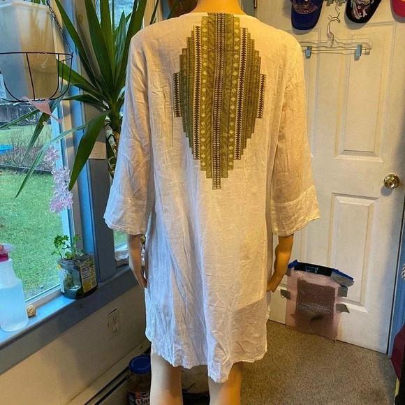 YB Yuka Beach  100% Cotton Cover up top Women size M - Picture 2 of 6